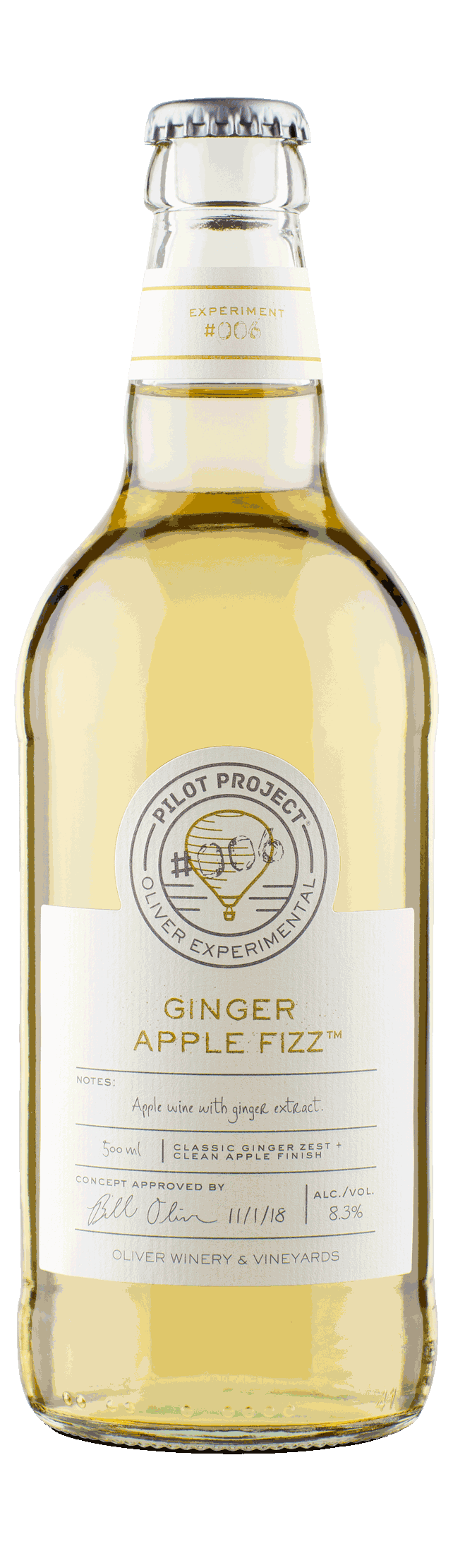 Oliver Ginger Apple Fizz – Carbonated Pilot Project Wine 