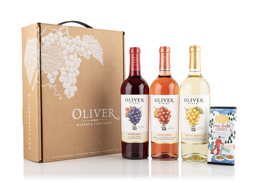 The Sweet Flight Gift Box features wines from our  beloved Soft Collection: Sweet White, Sweet Red. and Sweet Rosé. 