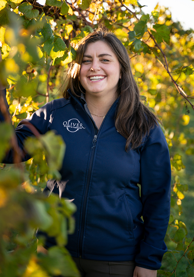 Portrait of Laura Cleary at Creekbend Vineyard
