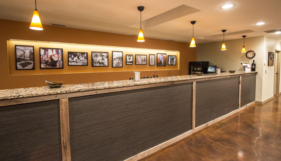 The bar in our original tasting room space.
