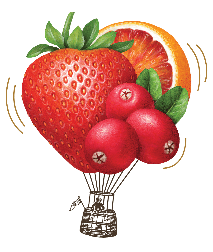 strawberry air balloon