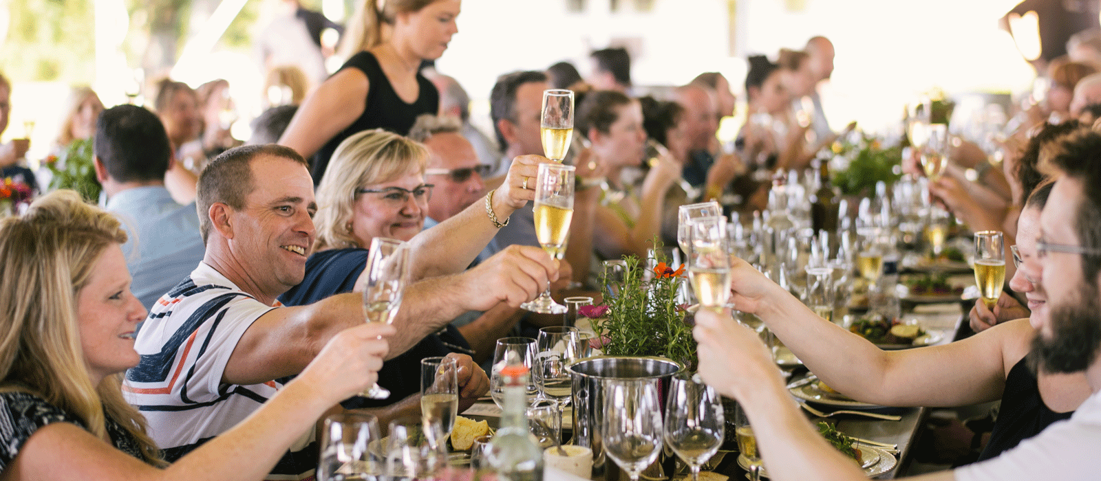 Uncork the Uplands guests enjoy Oliver Winery's Creekbend vineyard during a multi-course wine dinner.