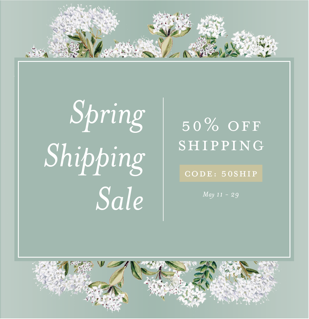 Save 50% on shipping rates May 11 - 29.