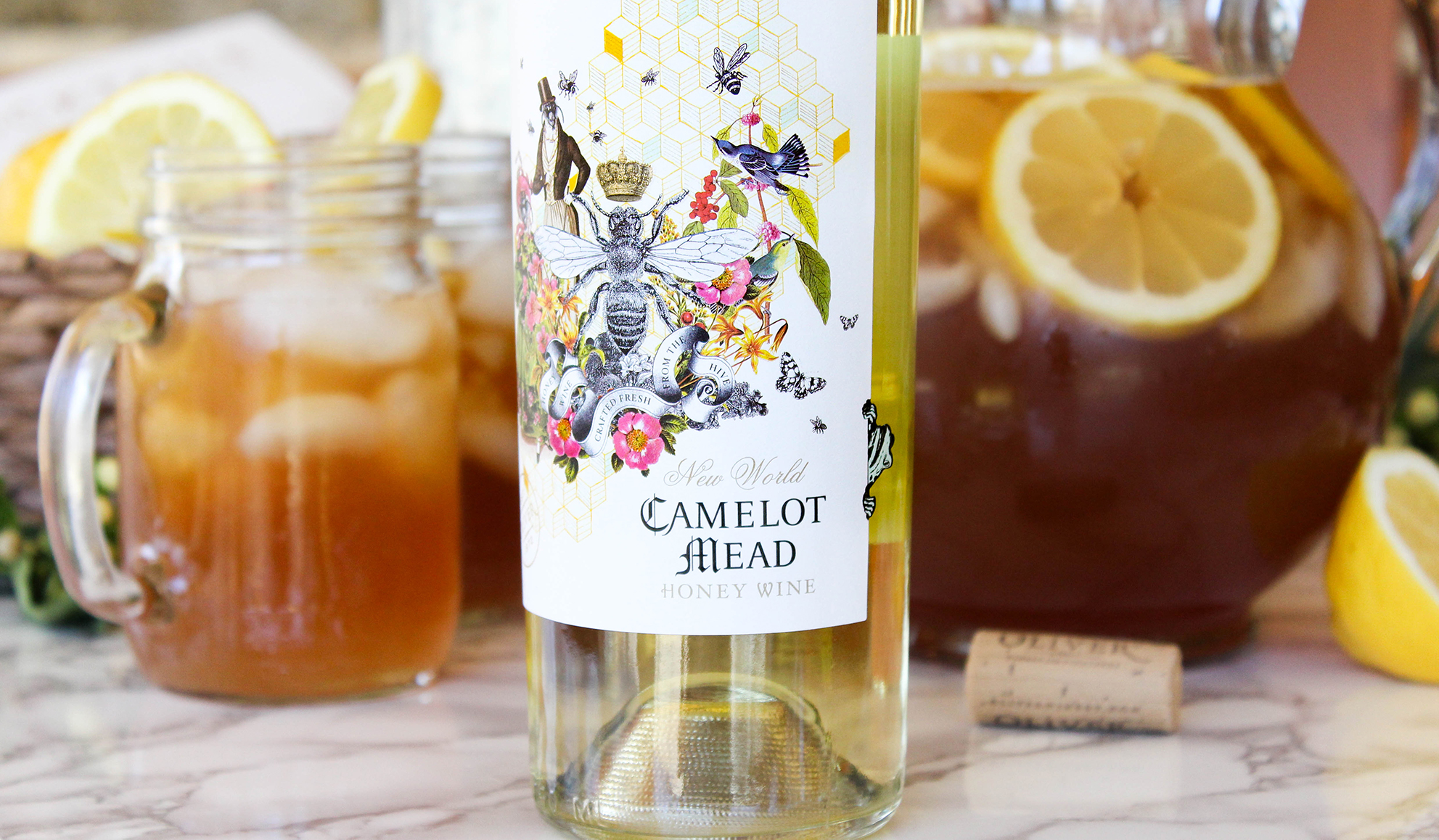 Arnold Palmer cocktail with Camelot Mead wine