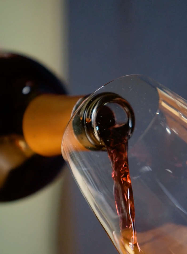 Soft Wine Collection Sweet Red pouring into a wine glass