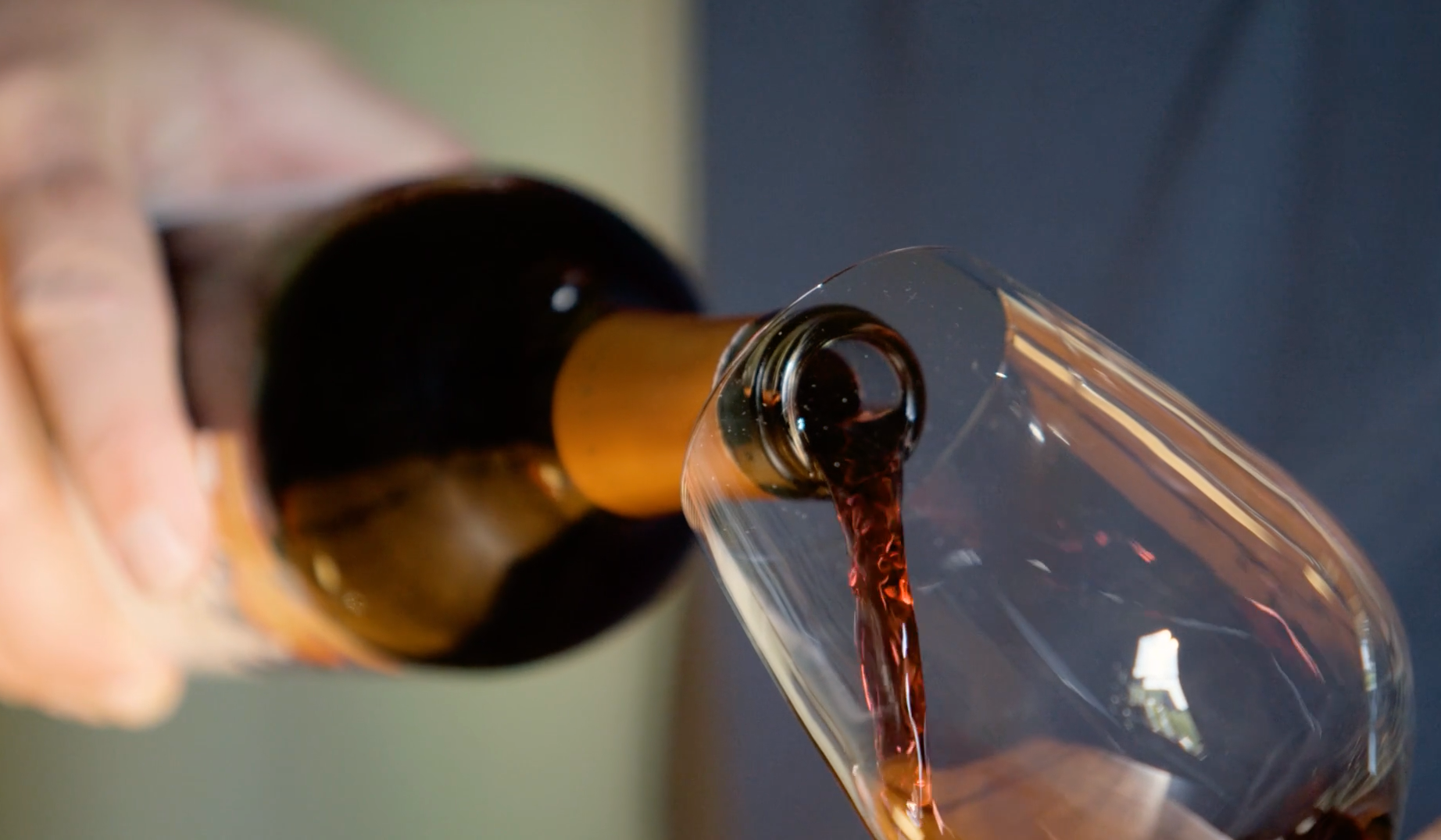Soft Wine Collection Sweet Red pouring into a wine glass