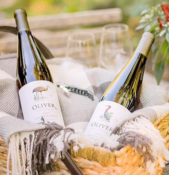 Oliver Gewurztraminer and Riesling make a great fall whites