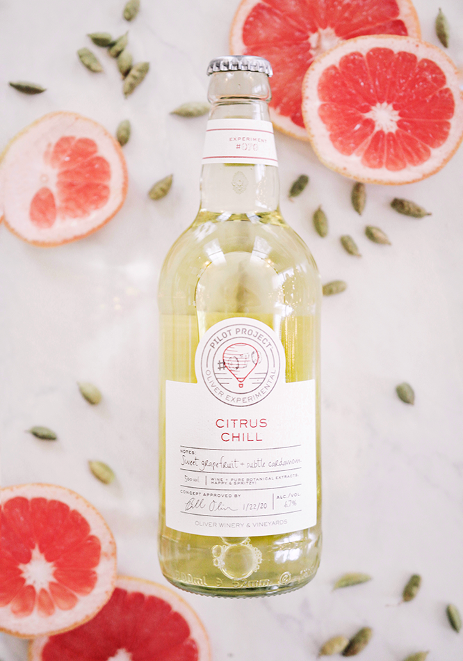 Oliver Winery Citrus Bliss Grapefruit Cardamom Pilot Project Spritzer