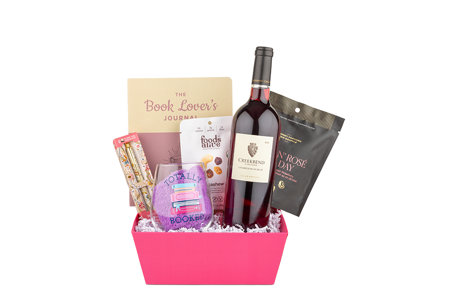 Gift Basket: Book Lovers + Chambourcin Rose  Details