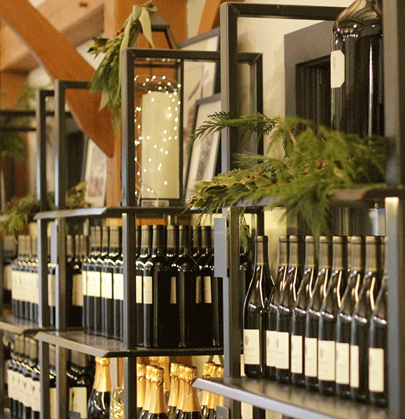 Oliver Winery is decked in its holiday best.
