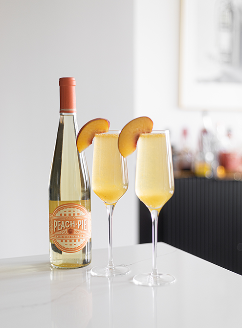 Oliver Winery Peach Pie Bellini Brunch Cocktail