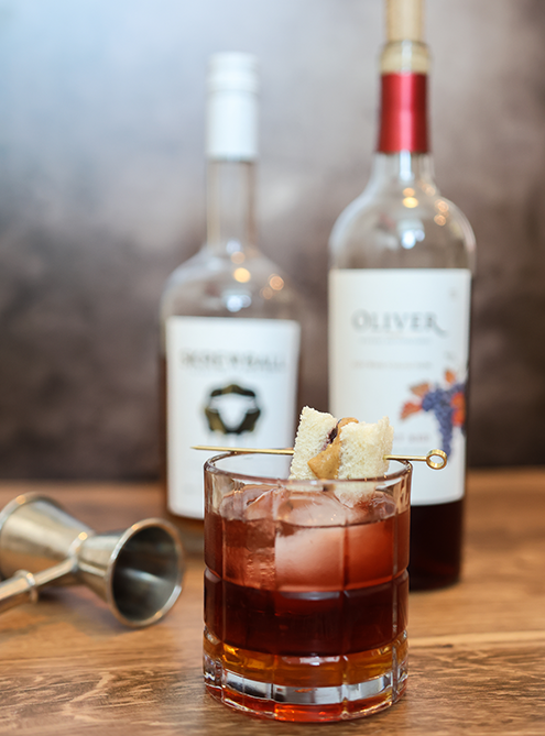 Sweet Red pb&j wine cocktail