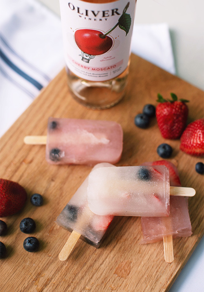 Oliver Winery's Cherry Moscato is made with real Montmorency Cherry Juice for a crisp, refreshing wine.