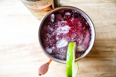 The refreshingly fruity Cranberry Cider Mule, made with Oliver Winery's Original Beanblossom Hard Cider.