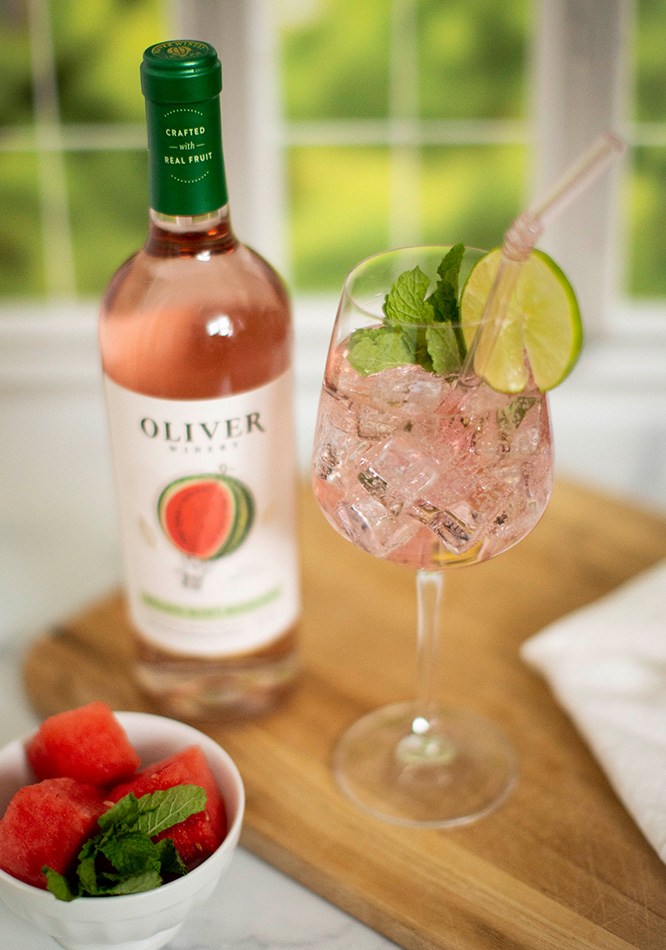 Refreshing and Bubbly Oliver Melon Mint Spritz