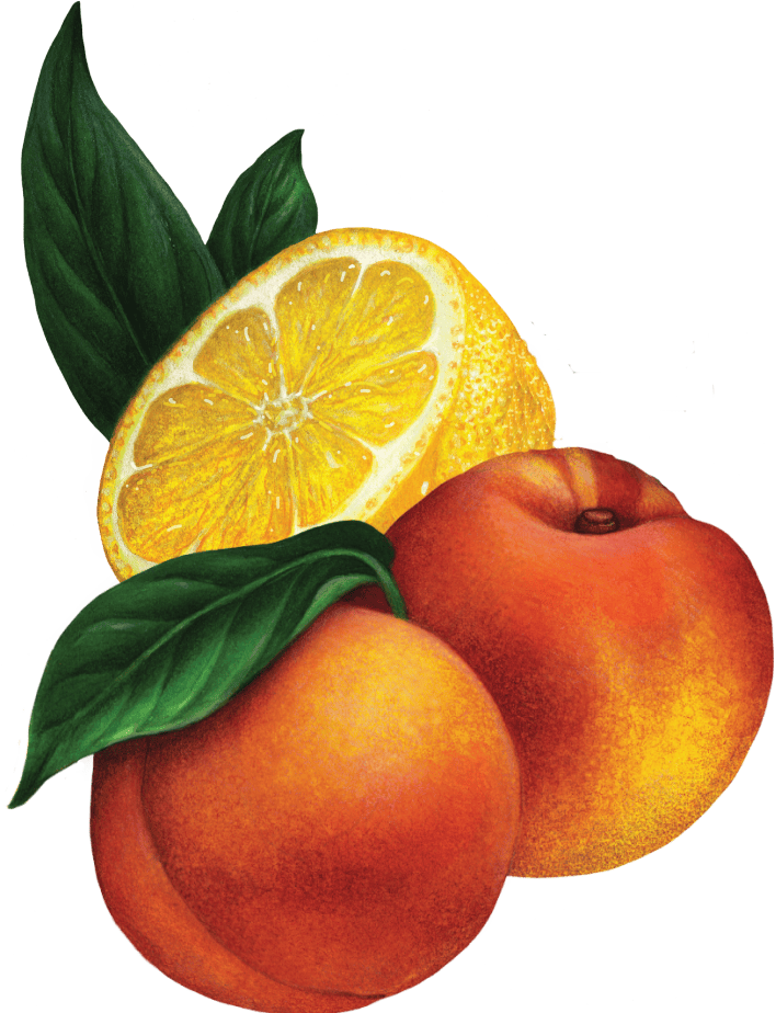 Peaches and lemon