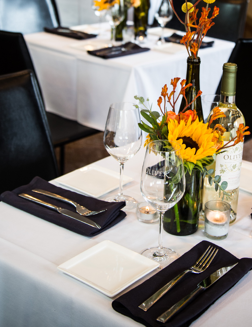 Oliver Winery's tasting experiences are cozy and perfect for meetings or evening gatherings