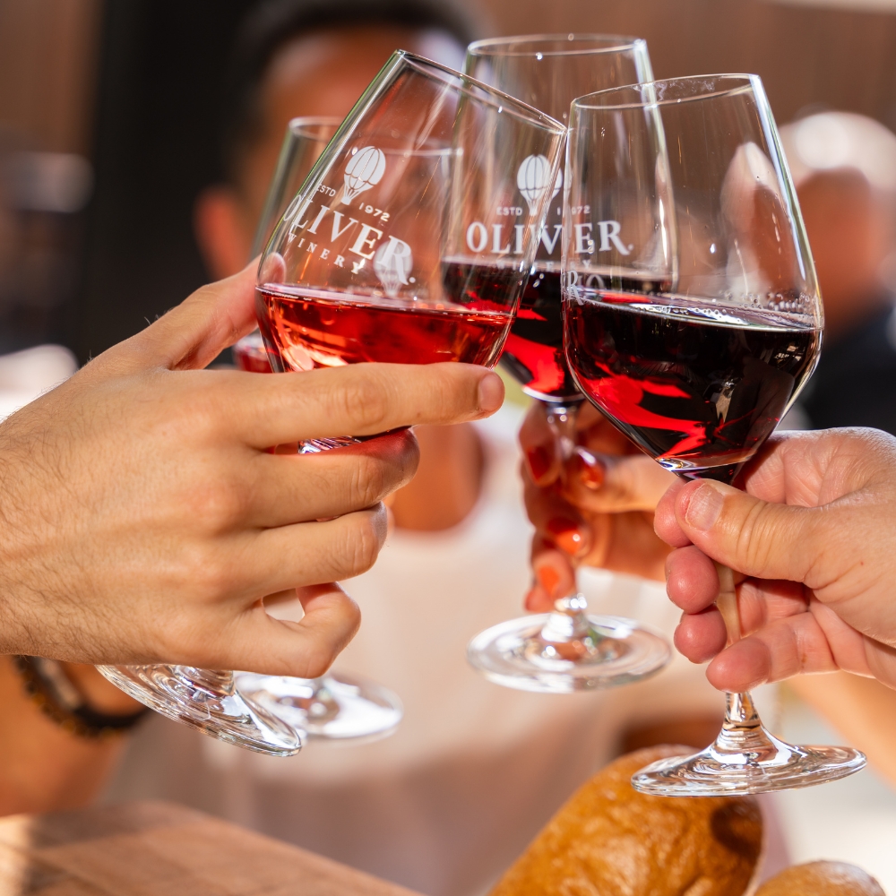 Make plans to enjoy our wine cellar and a flight of Oliver wines.  