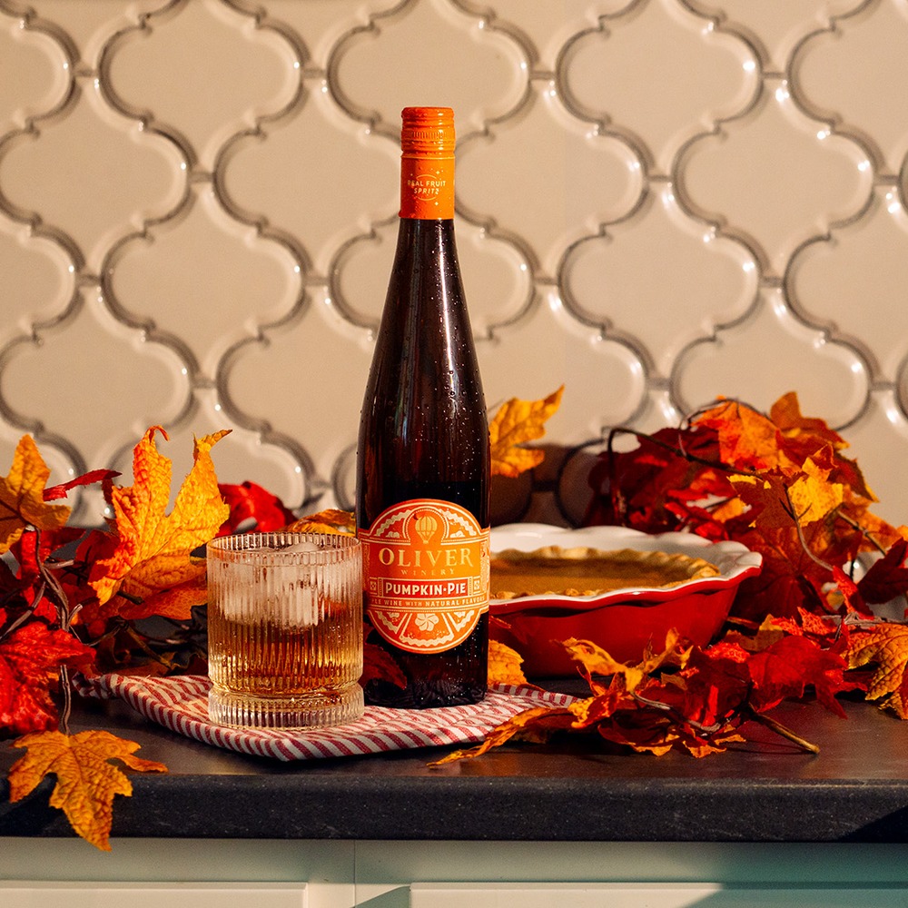 Oliver Winery Pumpkin Pie Wine on a Counter