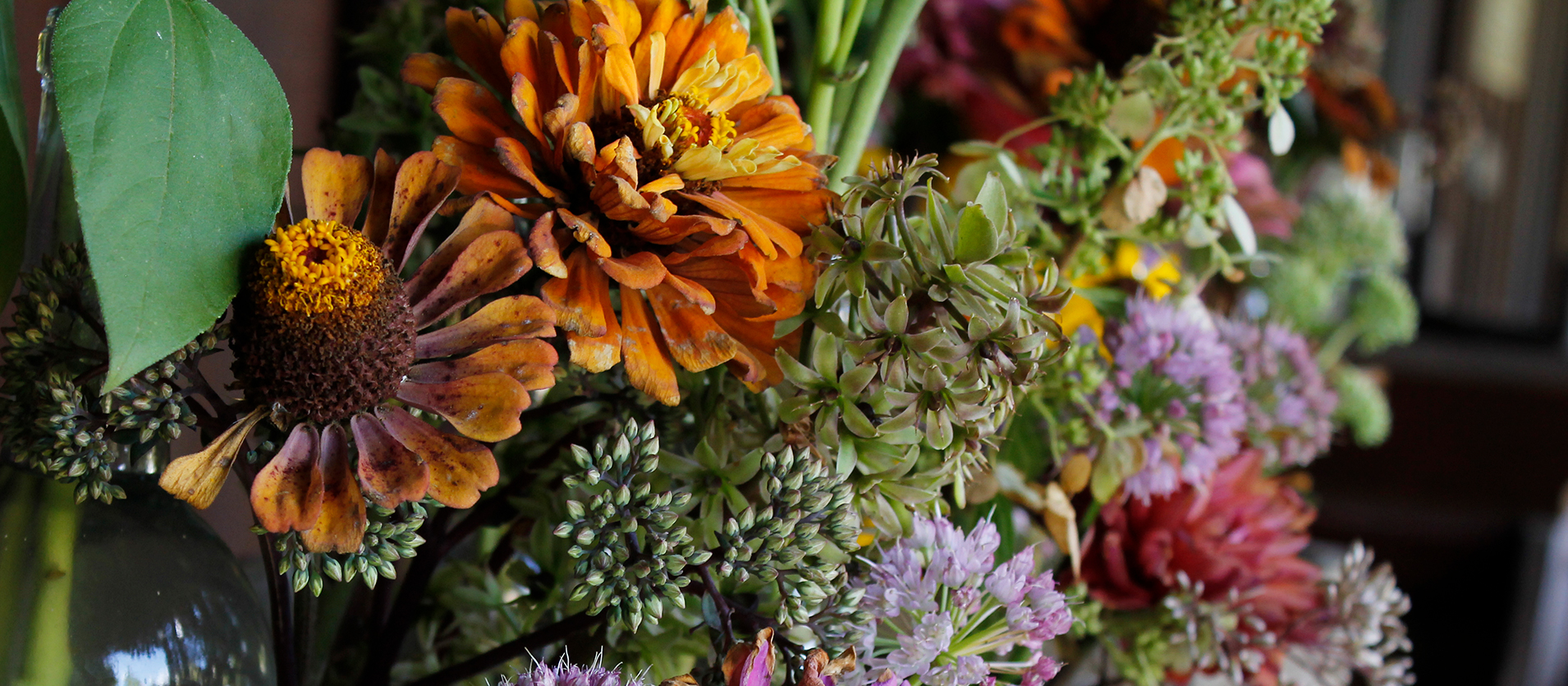 Beautiful flower arrangement at Oliver Winery