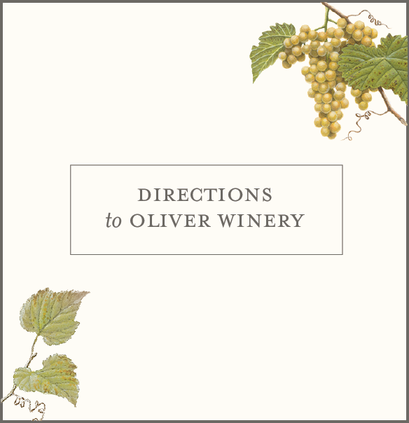 driving directions to Oliver Winery