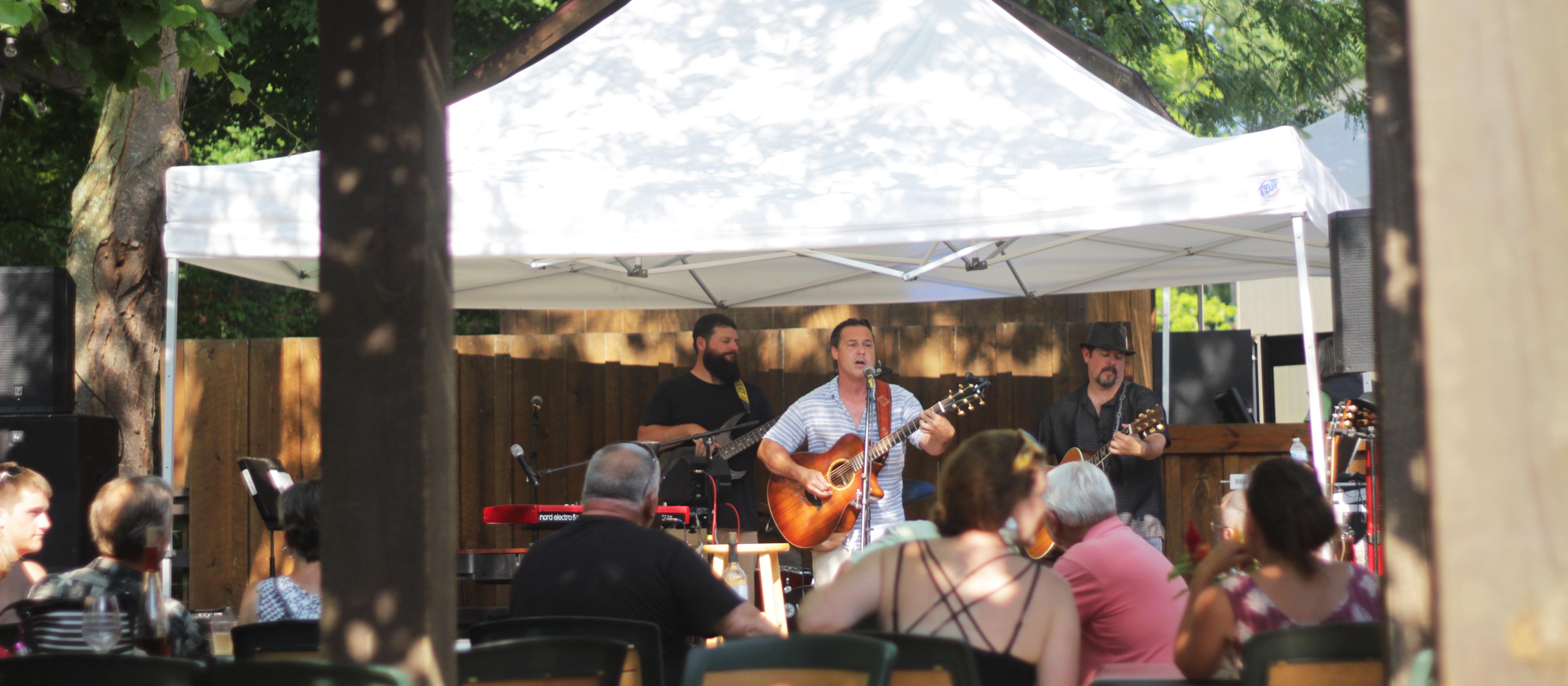 Live music on our patio.